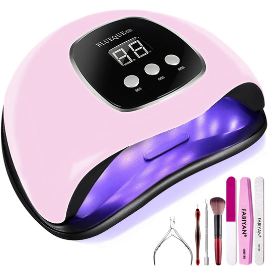 UV Light for Nails, BIGBEAR 48W LED Nail Light for Gel Polish, Fast Nail Dryer with Automatic Sensor, 3 Timer Setting, Small and Portable, UV LED Nail Lamp for Fingernail and Toenail