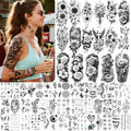 Flower Temporary Tattoos, 92 Sheets Waterproof Fake Tattoos for Women