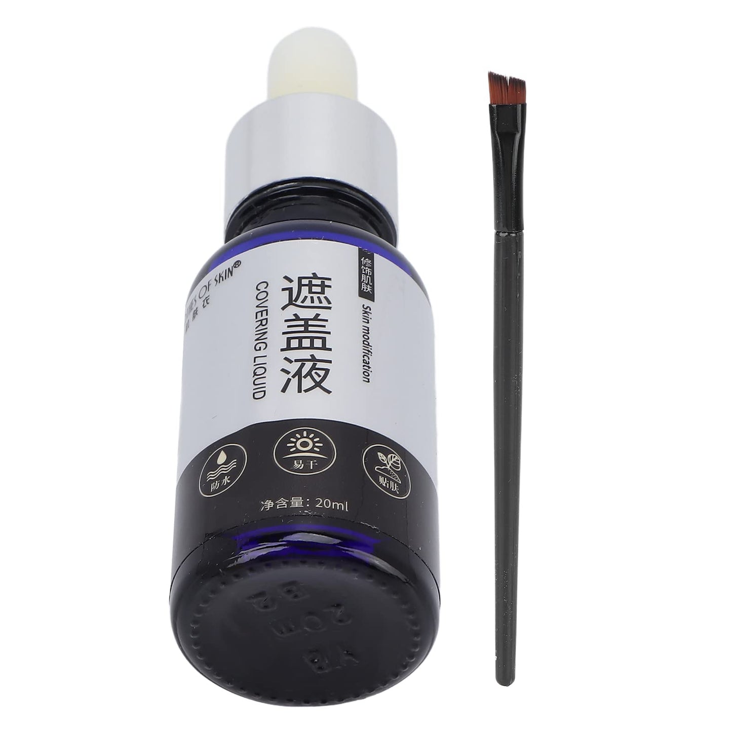 20ml Vitiligo Covering Liquid, White spot concealer, Waterproof Makeup Vitiligo Concealer Cosmetics for Face Body, skin tone concealer