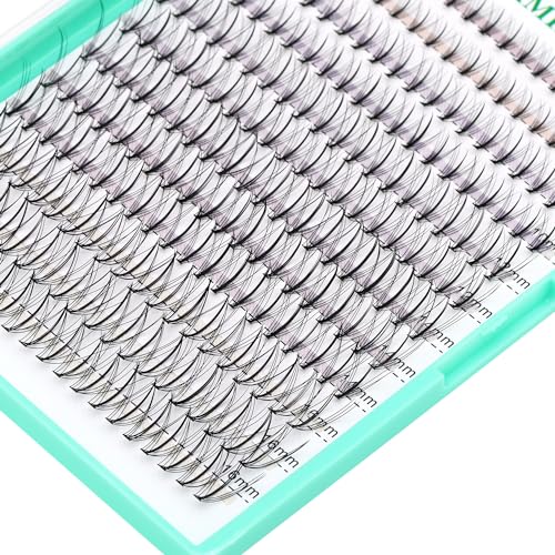 Bodermincer Black/Colored Cluster Lashes 240pcs 20D/40D DIY Eyelash Extension D Curl Long Individual Lashes Mixed Tray Faux Mink Lash Clusters Extensions 8-22mm (7D 8-10-12-14-16mm MIX)