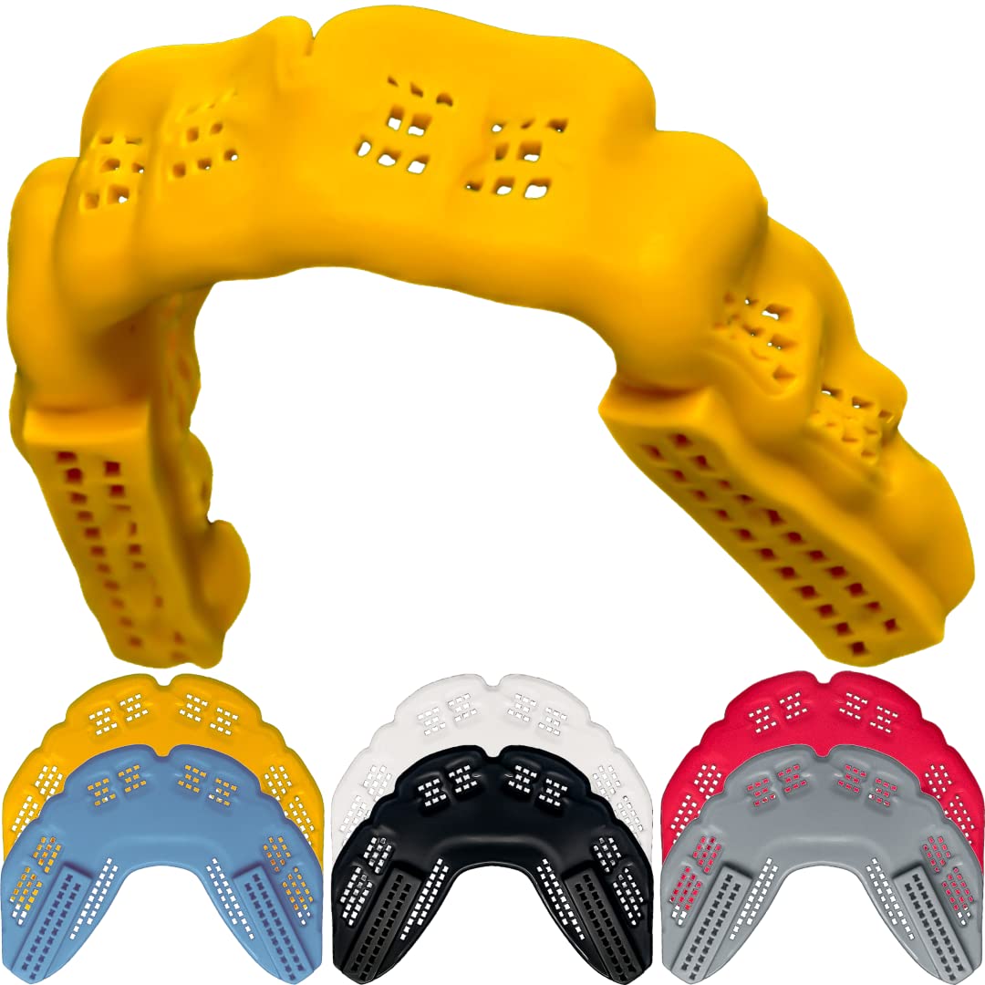 Bulletproof: World’s Thinnest Most Breathable Mouth Guard is 3X Stronger! Football MMA Braces! Rugby Hockey Basketball Boxing BJJ Lacrosse Sports Mouthguard Grinding Teeth Men Women Adult Youth Kids