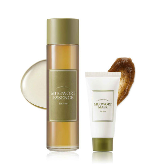 I'm from Mugwort Essence 5.4 fl oz + Mugwort mask 1.01 fl oz, Korean artemisia, help calm redness, irriration for oily skin