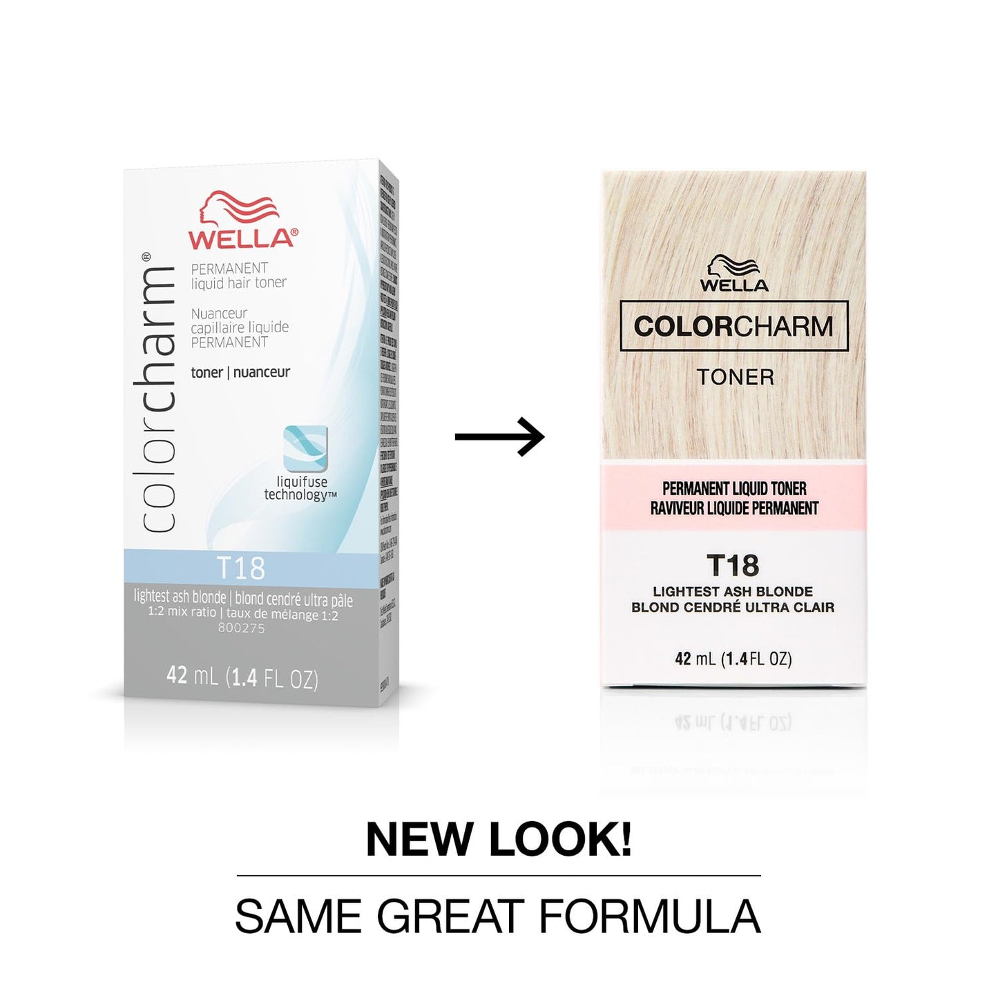 COLORCHARM Permanent Liquid Toners| Neutralize Brass| Free of Parabens| Vegan| T18 Lightest Ash Blonde| 1.4 Fl Oz