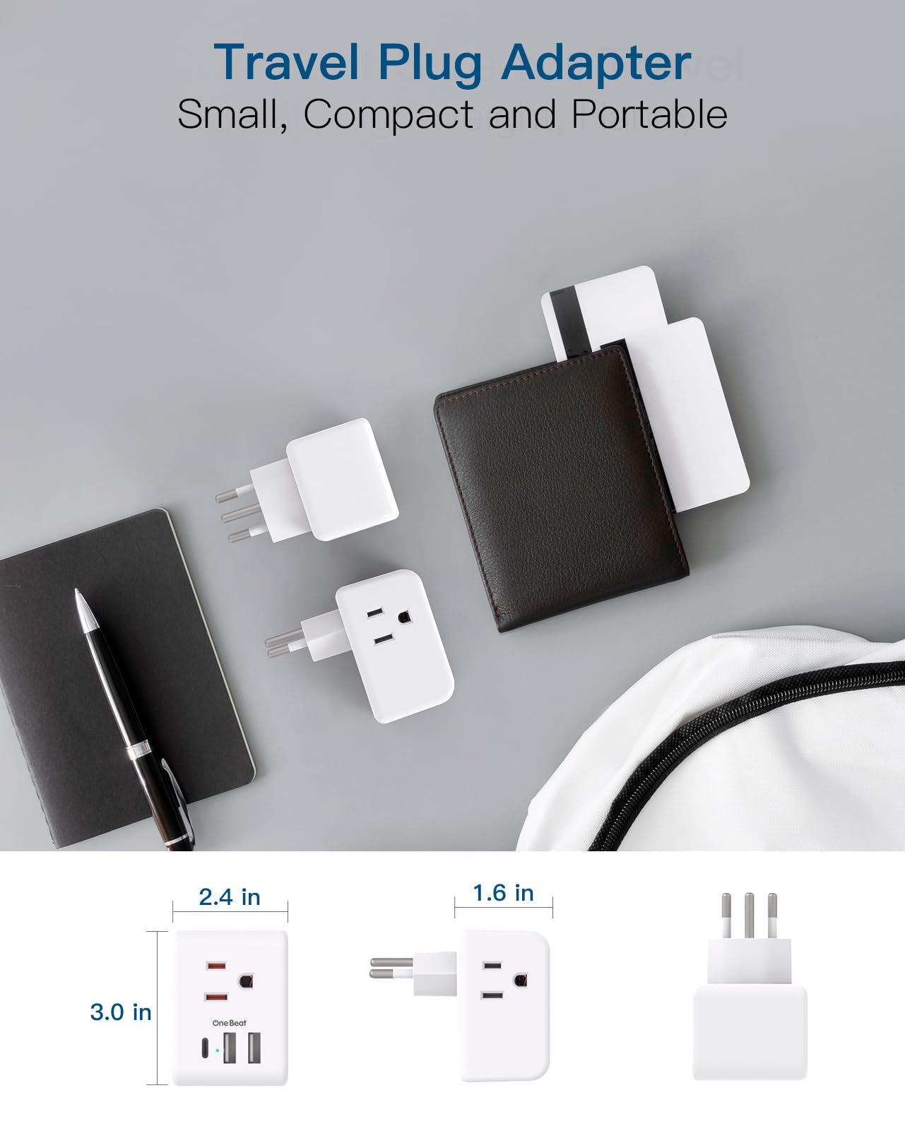 2 Pack Switzerland Travel Plug Adapter, Swiss Outlet Adapter with 3 Outlets 3 USB Charging Ports(1 USB C), Type J Power Adapter, Travel Essentials US to Switzerland, Rwanda, Liechtenstein