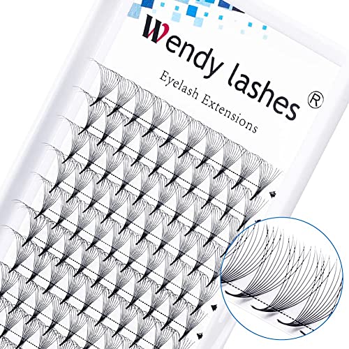 Premade Fans Eyelash Extensions 5D 6D 7D 8D 10D Volume Lash Extensions 0.07mm Thickness Short Stem heat bonded Premade Fans Russian Volume Pre-fanned Lash Extensions(10D-0.07-C, 8-14mm Mixed Tray)