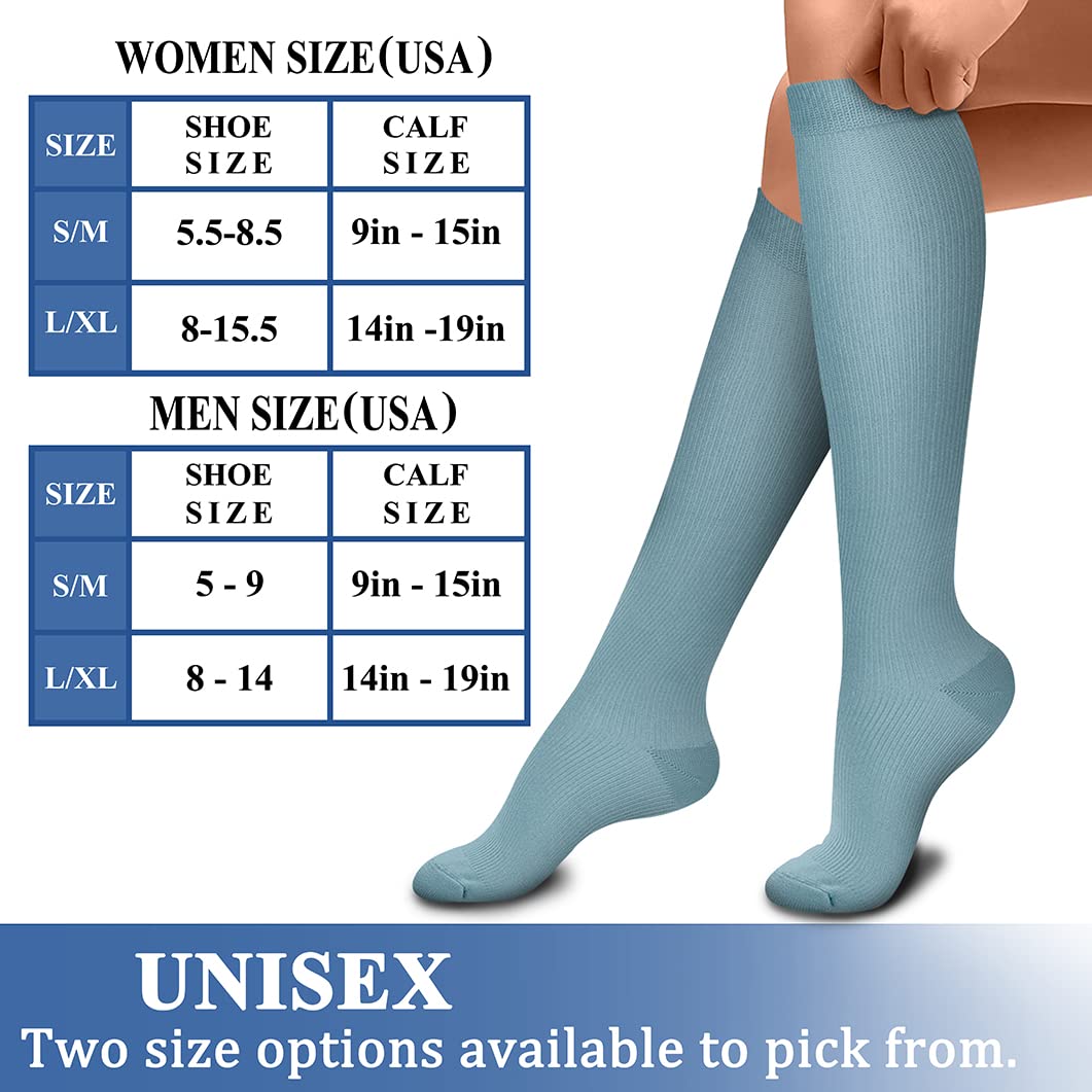 CHARMKING Compression Socks for Women & Men Circulation (3 Pairs) 15-20 mmHg is Best Athletic for Running, Flight Travel, Support, Cycling, Pregnant - Boost Performance, Durability (S/M, Multi 52)