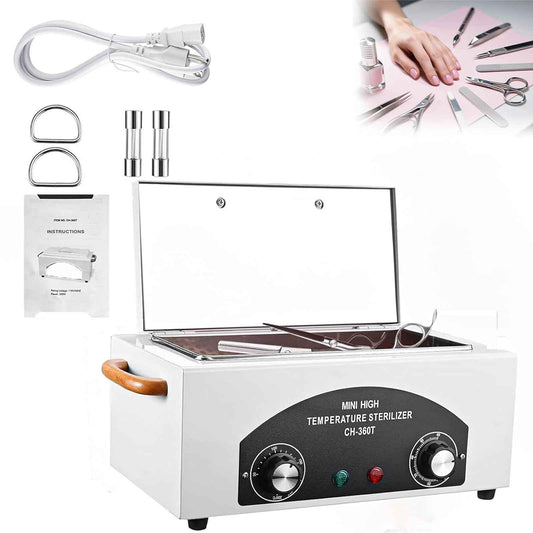 High Temperature Sterilizer Autoclave Machine, 110V 300W 1.5L with Timer Manicure Metal Tool Cleaner Machine,Autoclave Sterilizers, Nail Tool Sterilizer for Sundry Beauty Hair Nail Metal Tools
