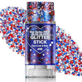 Red White Blue Glitter Stick - Waterproof Patriotic Body Makeup