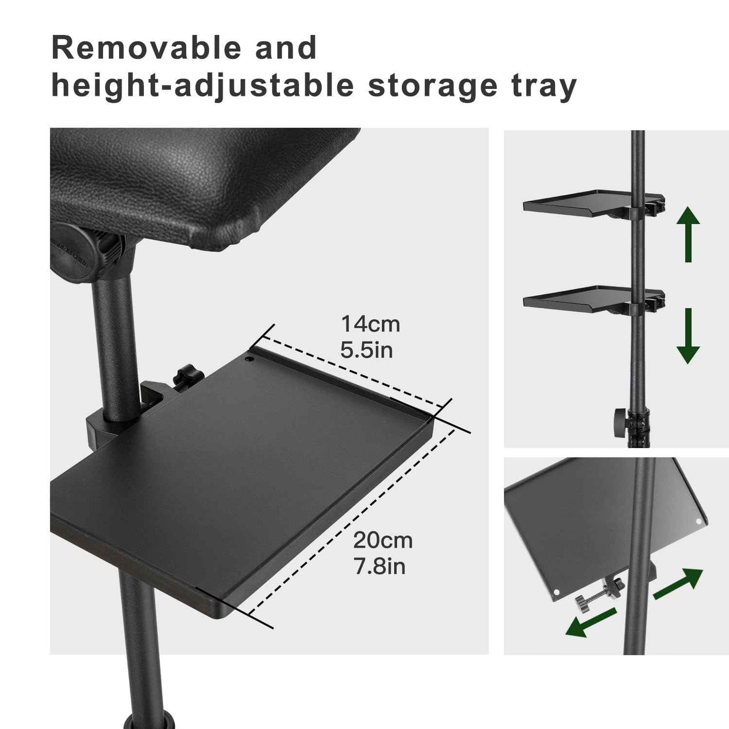 Tattoo Arm Rest Stand with Tray Tattoo Armrest Stand PU Leather Sponge Covers 50PCS Waterproof Square Tattoo Leg Rest Stand Foldable Sponge Pad Tripod with Adjustable Height and Tilt Arm Bar Pad