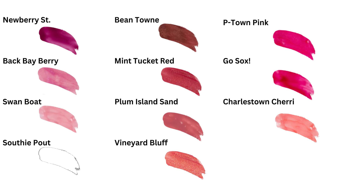 Boston Mints Newberry Lip Gloss (.25oz) -Vegan, gluten-free, cruelty-free formula with Aloe, Vitamins C & E, and a refreshing hint of spearmint extract for soft and hydrated lips.