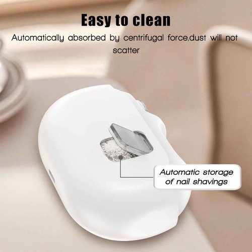 Electric Nail Clipper for Senior and Baby - 4in1, 2 Speeds, Magnetic Cover, Nail Scraps Storage, USB Rechargeable, Safety Electric Fingernail Trimmer for Kids, Adult, Seniors, Men, Caregivers