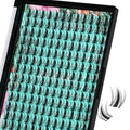 D-18mm Manga Lash Clusters - 168Pcs Wet Look Eyelash Extensions