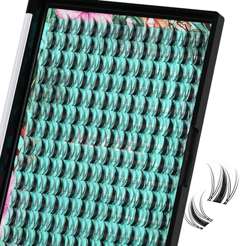 D-18mm Manga Lash Clusters - 168Pcs Wet Look Eyelash Extensions