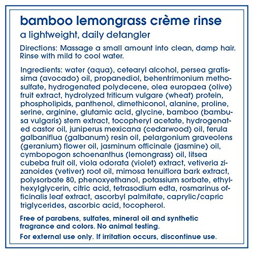 LATHER Bamboo Lemongrass Shampoo & Conditioner Set - Gentle Daily Moisturizing Shampoo & Hair Detangler Conditioner for All Hair Types - Lightweight, Non-Greasy, Sulfate Free - 8 Fl Oz Bottles