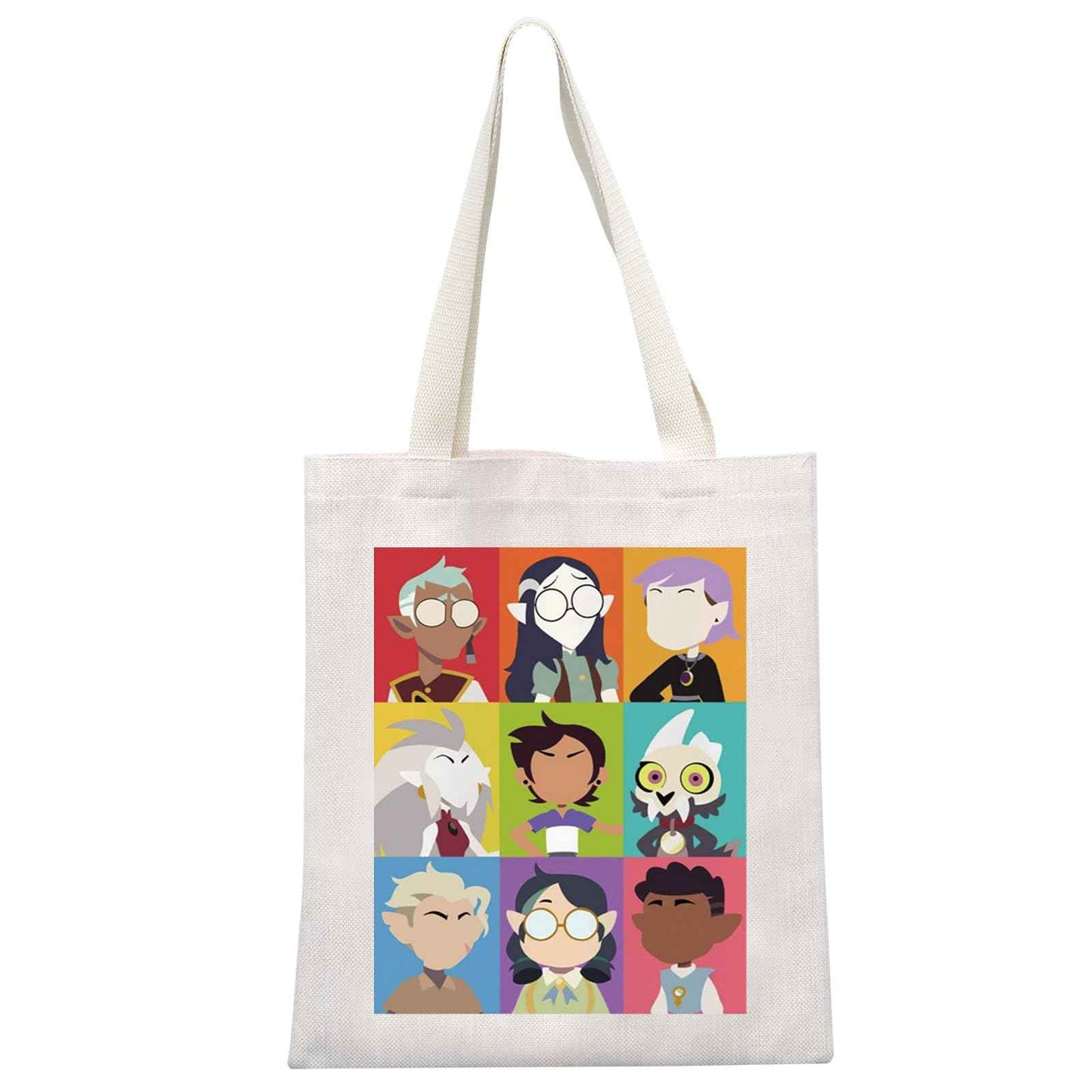 MEIKIUP Owl Inspired Gift Owl Characters Makeup Bag Tote Bag Hexside Magic Gift (OwlCharacters TB)