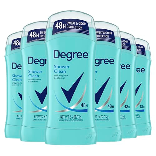 Degree Women Shower Clean Antiperspirant Deodorant Pack of 6, Floral Scent, 2.6 oz