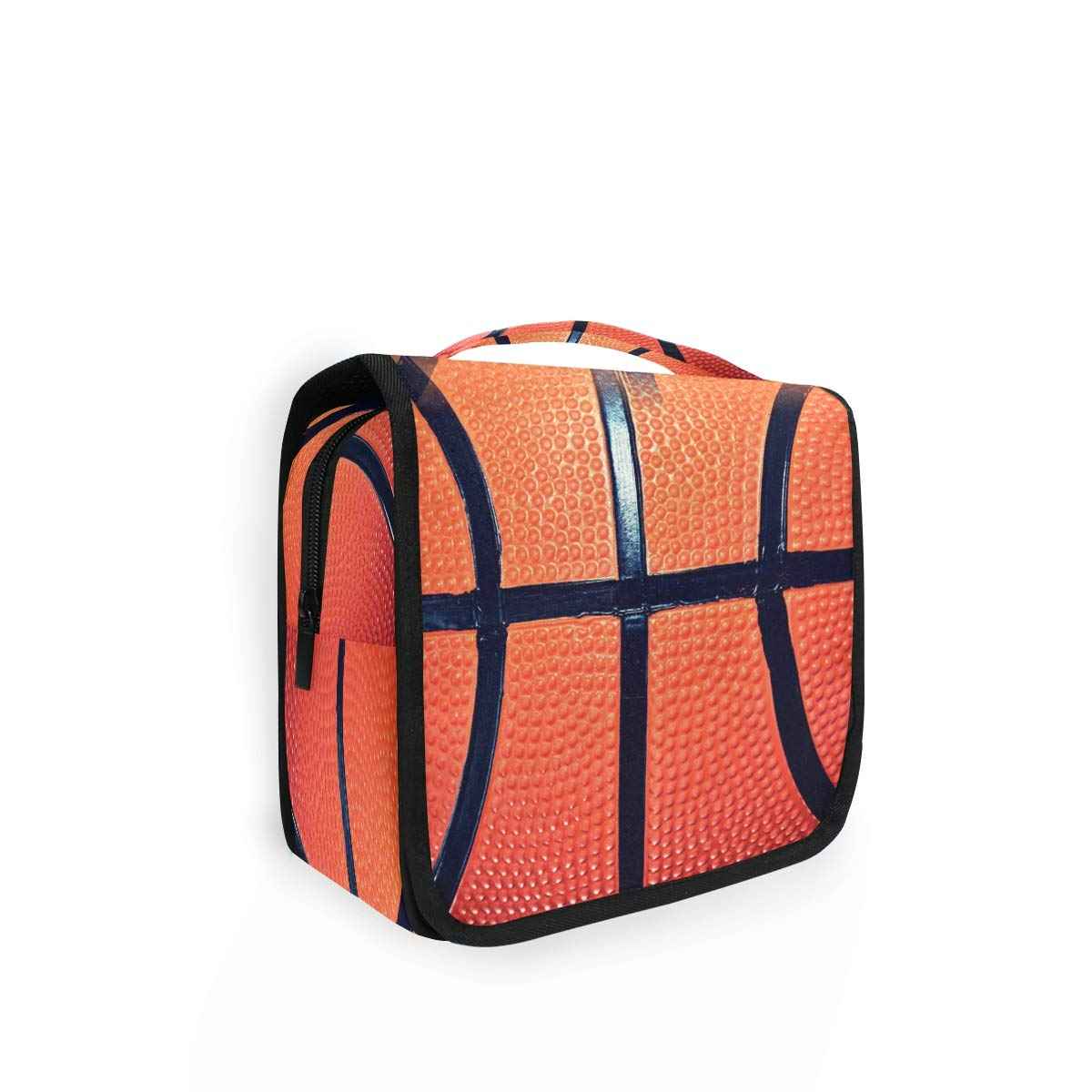 Hanging Toiletry Bag Sport Ball Basketball Portable Travel Cosmetic Makeup Bag Bathroom Shower Shaving Kit Organizer Bag for Men Women