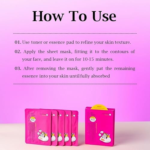 MIDHA RICE MILK MASK NUTRI FIRMING, 0.77fl.oz/23ml x 5set,Lifting and Firming, Nourishing Care, Elasticity-Boosting, Hydrating, Deep Moisture, Skin Bounce, Non-Sticky, Daily Face Sheet mask