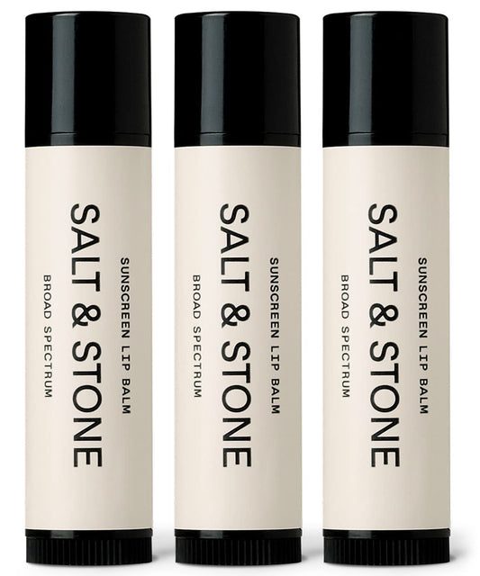 SALT & STONE Lip Balm SPF 30 (3 Pack) | Broad Spectrum Lip Protection | Water Resistant & Reef Safe | Restores Dry Cracked Lips | Cruelty-Free, Gluten-Free | Made in USA