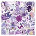 60 Pack Purple Aesthetic Stickers - Waterproof Vinyl Decals