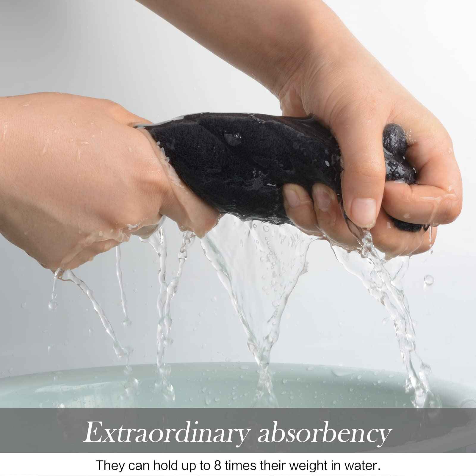 SINLAND Microfiber Face Cloths Reusable Makeup Remover Washcloths Super Soft and Absorbent Fingertip Face Towels for Sensitive Skin Women 12 x 12 Inch 12 Pack