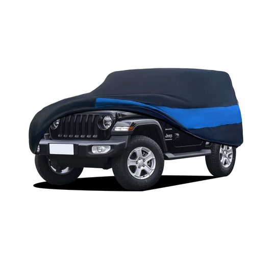 MORNYRAY Compatible with Jeep Wrangler 2dr, Custom Fit Wrangler Unlimited 4 Door JK JL Rubicon/Sahara,etc Waterproof All Weather for Automobiles Full car Cover