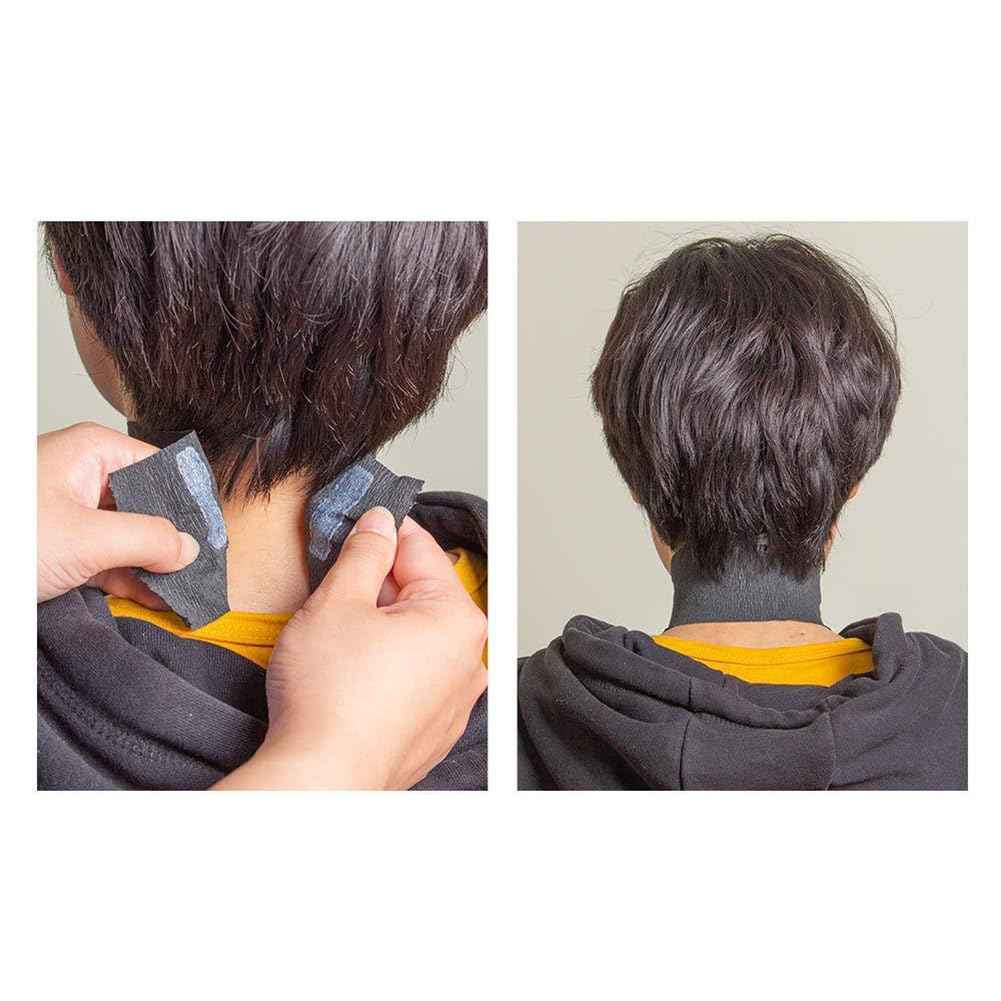 UUYYEO 2 Rolls Black Neck Paper Strips Barber Neck Band Hair Wrap Paper Styling Strips Hair Cutting Supplies for Salon Barber Shop
