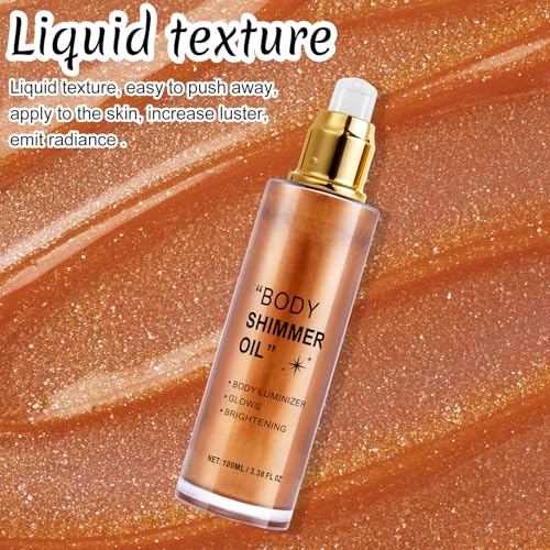 Moisturizing Shimmer Body Oil 100ml - Long Lasting Luminizer