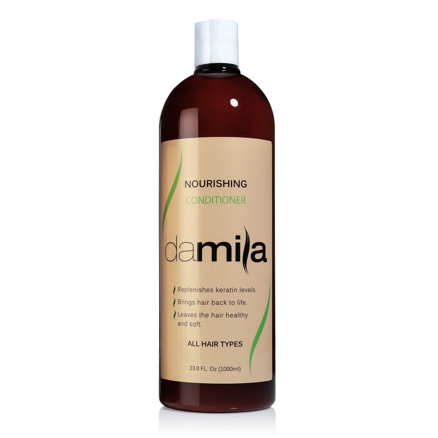 damila Nourishing Conditioner with Keratin & Aloe Vera - Perfect for Damaged, Frizzy, Curly, or Dry Hair (33.8 Fl Oz)