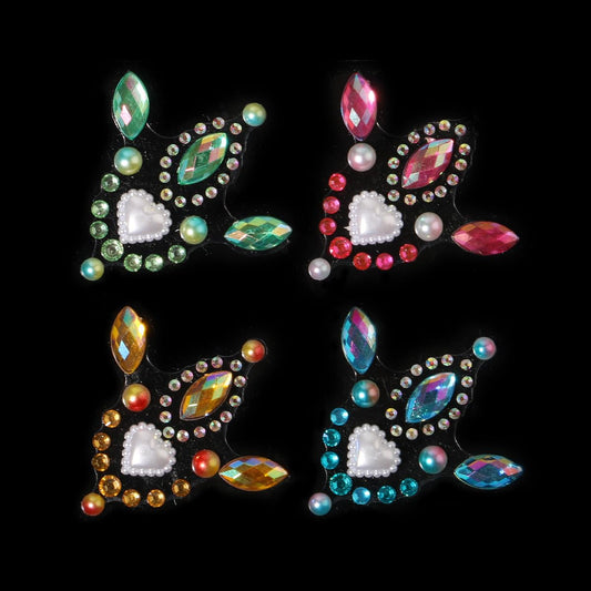 Face Paint Jewels Rhinestone Stickers Self Adhesive Crystal Makeup Face Paint Bling Face Gems Stick for Festival Accessory Decorations (#5)