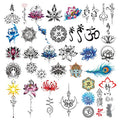 CARGEN Realistic Lotus Temporary Tattoos - 30 Sheets