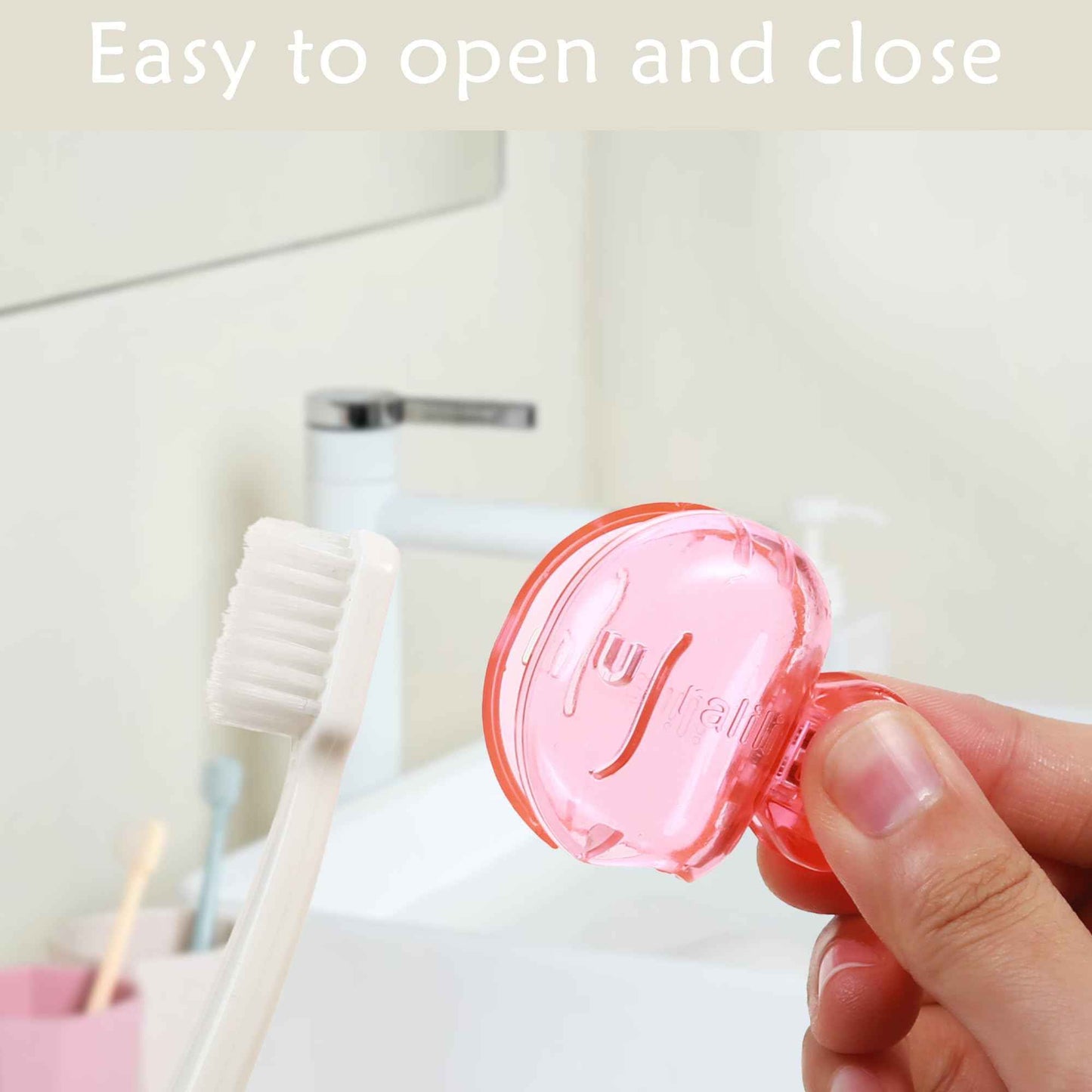 Uralili 4 Pack Toothbrush Protector Caps: Portable Dustproof Brush Head Covers for Travel & Home Use - Universal Fit for Electric & Manual Brushes (Blue, Black, Pink, Yellow)