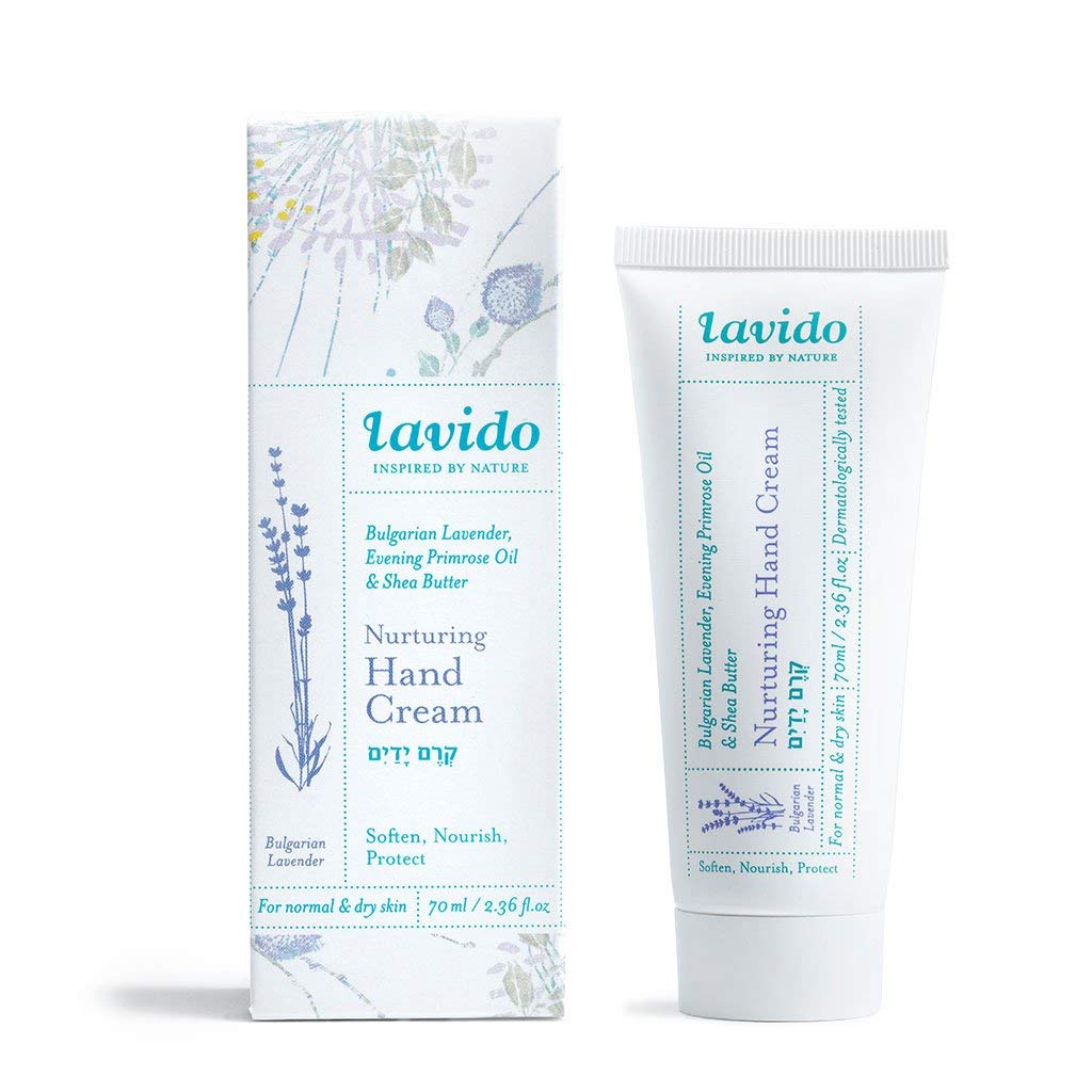 Lavido - Nurturing Hand Cream | Clean, Non-Toxic Skincare (Bulgarian Lavender + Evening Primrose Oil, 2.36 fl oz | 70 ml)