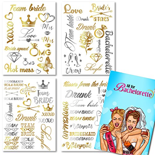 Party Bride and Bride Tribe Temporary Tattoos