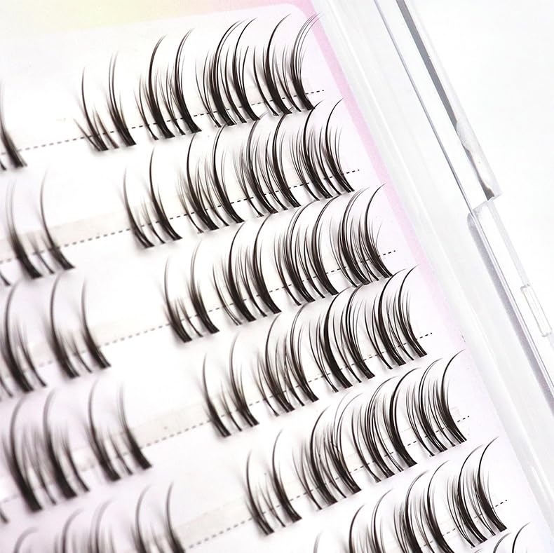 LASGOOS 3D Natural Lash Extensions - Reusable Volume False Eyelashes Set