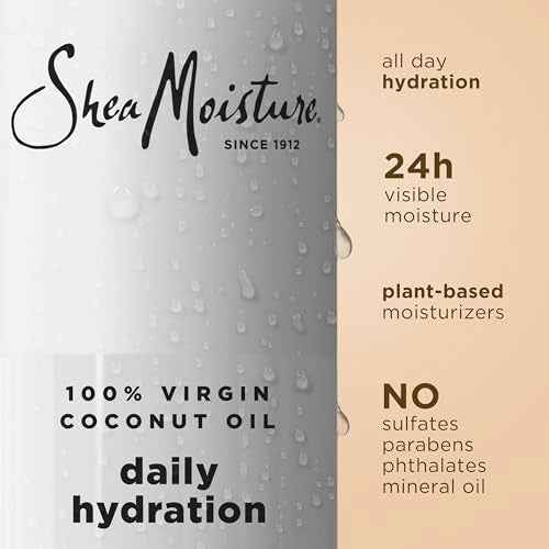 SheaMoisture Virgin Coconut Oil Body Wash Nourish and Replenish Skin Daily Hydrating body wash for 24H Visible Moisture for Healthy, Glowing Skin 18 oz
