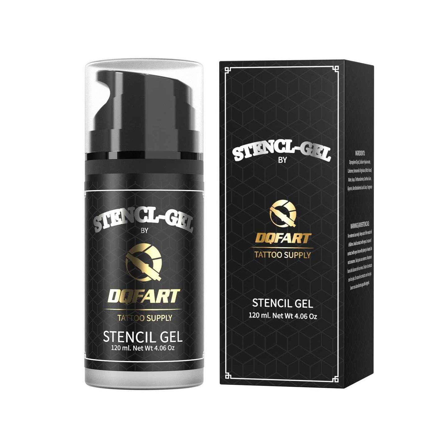 Professional Tattoo Stencil Transfer Gel, Black, 120mL/4.06oz, 250mL/8.4oz Bottles, Premium Application Solution (120ml/4OZ)