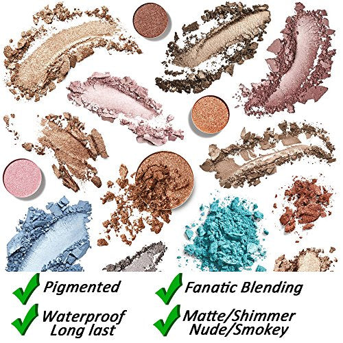 35 Color Eyeshadow Palette with Makeup Brushes Set