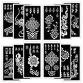 12 Sheet Henna Tattoo Stencil Kit for Hands - Kids & Adults