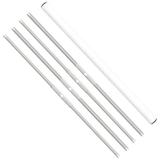 Simple Deluxe 4-Pack 16 inch Bowl Leaf Trimmer Blades Replacement Stainless Spin Clean Cut Include 2 Serrated 2 Straight Blades, Actual Length 13.4 Inches