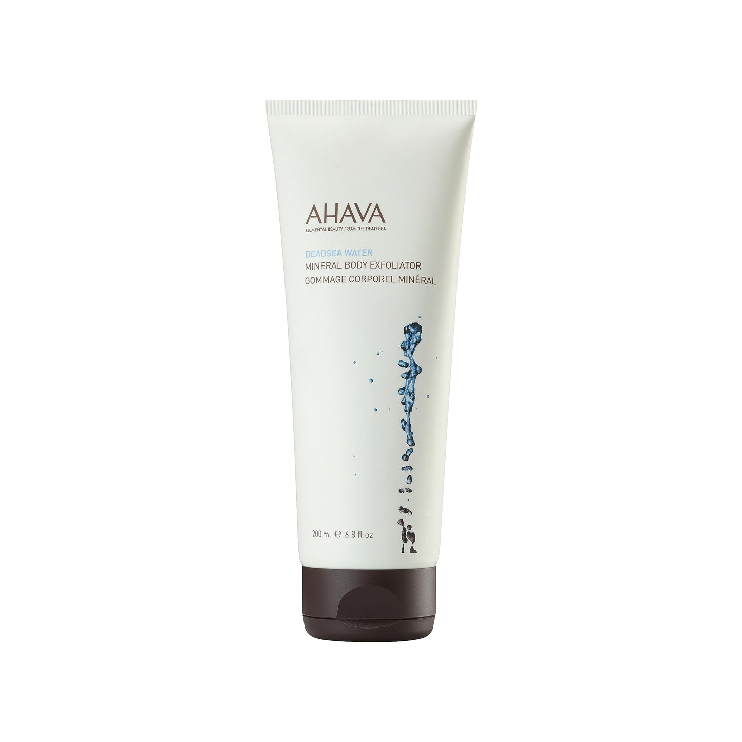 AHAVA Dead Sea Water Mineral Body Exfoliator - Gel body Scrub For Daily Smoothness & Hydration, Removes Excess Dead Skin, Not Dries Out the Skin, with Exclusive Osmoter, 6.8 Fl.Oz