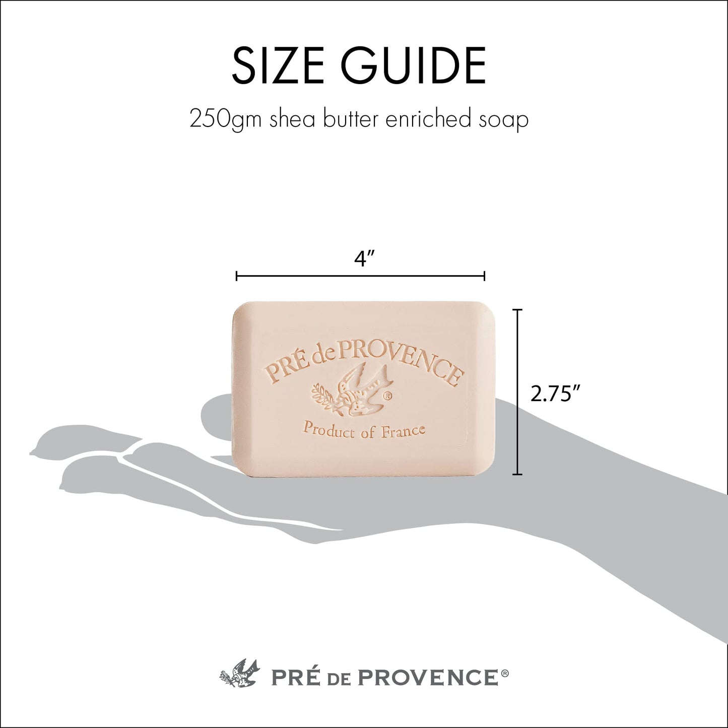 Pre de Provence Artisanal Soap Bar, Enriched with Organic Shea Butter, Natural French Skincare, Quad Milled for Rich Smooth Lather, Linden, 8.8 Ounce