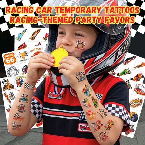 96PCS Racing Car Temporary Tattoos - Party Favors
