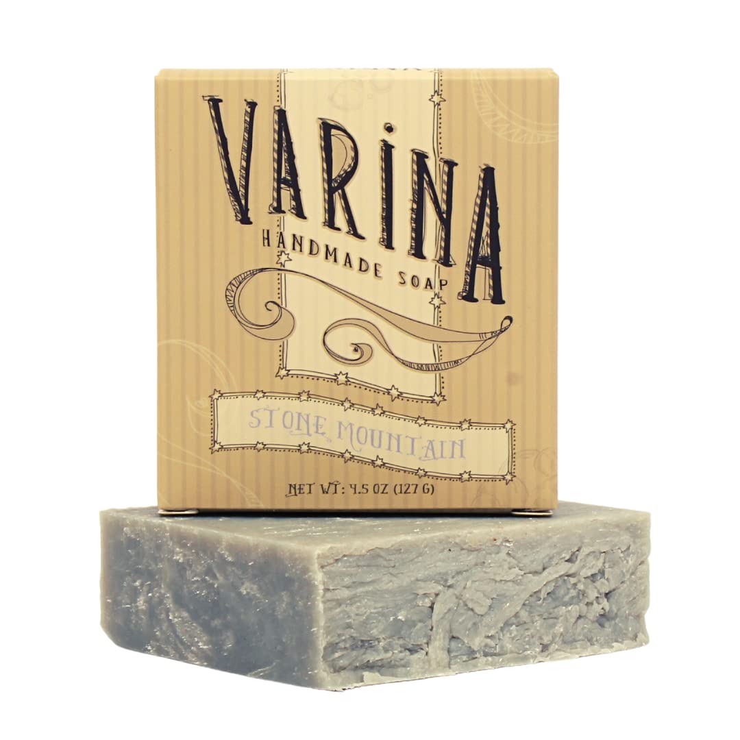 Varina Natural Stone Mountain Bar Soap - Gentle Cleansing for Sensitive Skin, Fresh - 3 Pack