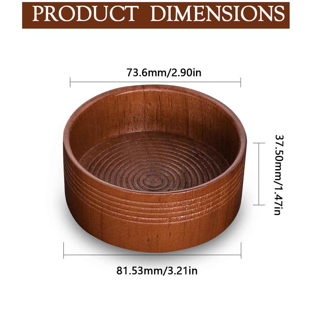 Danweix Wooden Shaving Bowl, Shaving Soap & Cream Bowl for Men Classic Style Easy to Lather Fits Wet Shaving (4#)