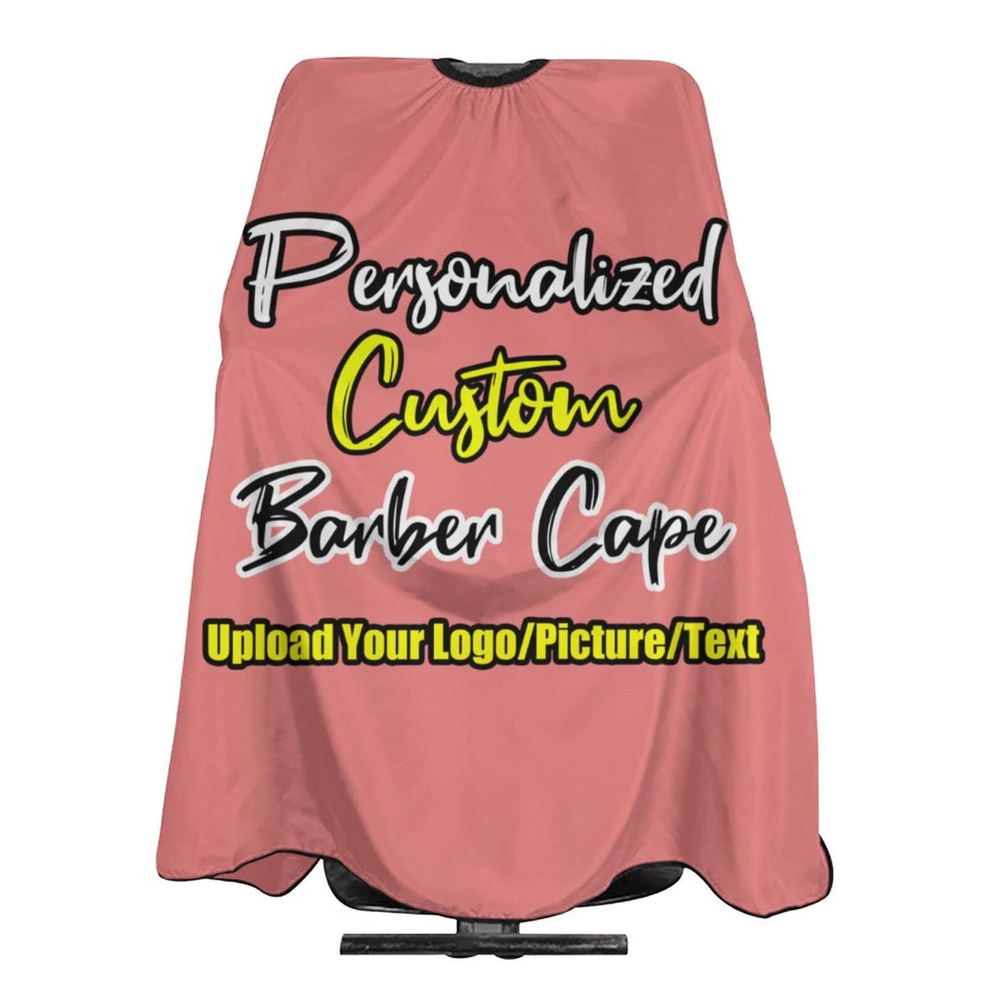 sophiehome Custom Barber Cape with Your Logo Text Photo, Professional Hair Cutting Cape Customized, Personalized Haircut Salon Cape for Hairdresser Styling & Home Adult Lightcoral