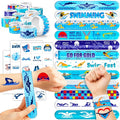 72-Pc Swimming Party Favor Set – Tattoos & Slap Bracelets
