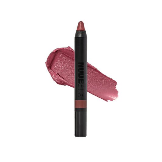 Nudestix Intense Matte Lip + Cheek Pencil, Lipstick + Lip Liner + Cheek Blush Tint, Multi Use Makeup for Long Lasting Color, Smooth Coverage, Shade: Sunkissed Rose