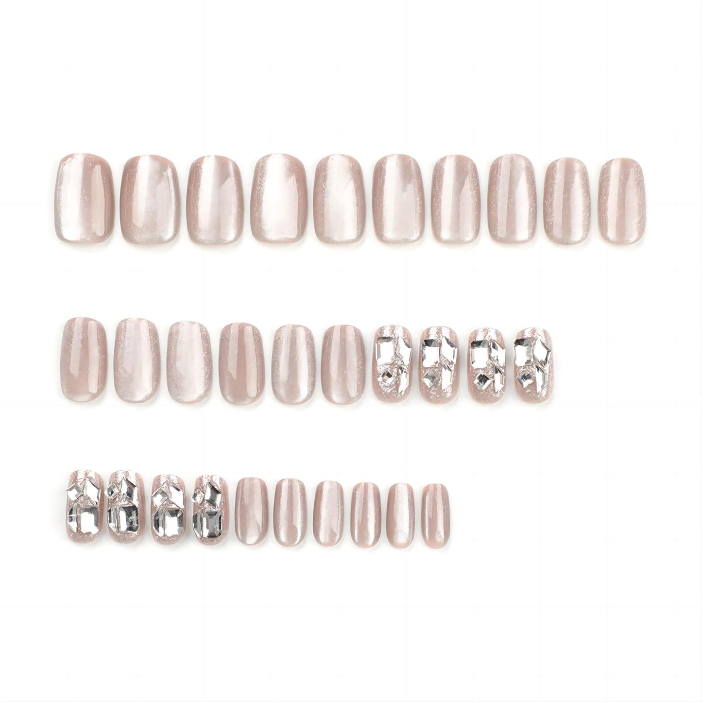 Press on nails,French Tip Press On Nails, Nails Press Ons Short, 24 Fake Nails Kit (GN021)