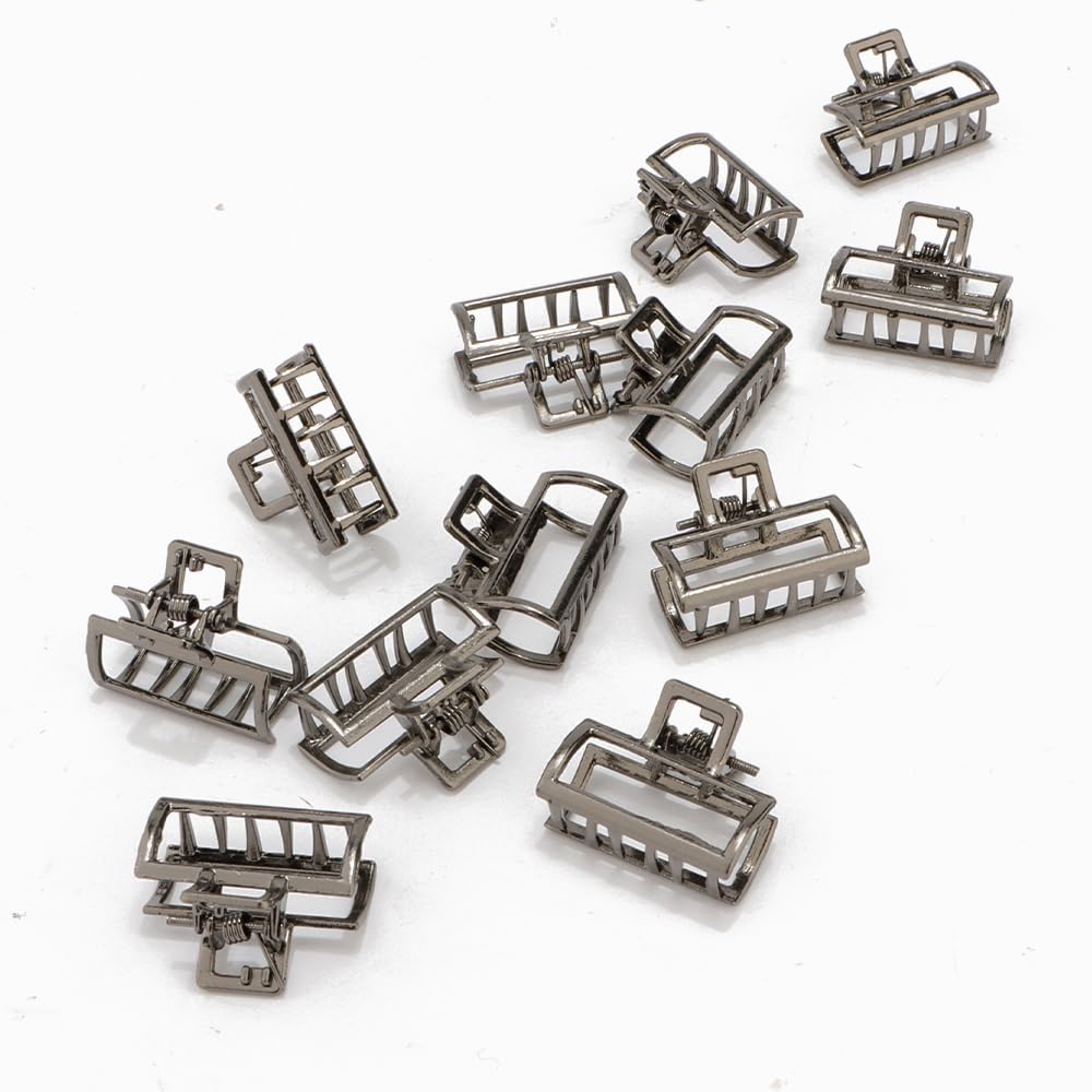 Small Metal Claw Clips Non-slip Hair Clamps Grip Clips for Thick Short Hair - Hair Accessories